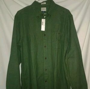 J CREW Green Long Sleeve Slim Fit Shirt Size M